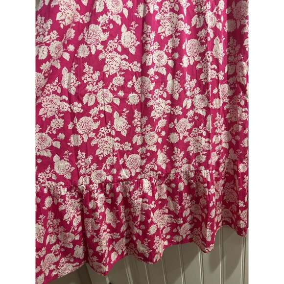 The Drop Women's Anupa Cotton One Shoulder Cropped Top, Hot Pink Floral XL NWT - Picture 9 of 12